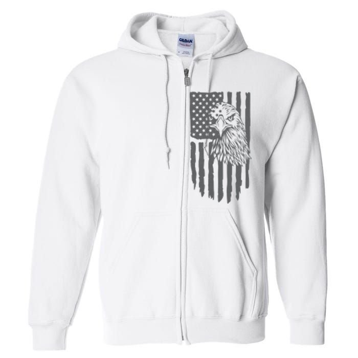 American Flag Eagle Patriot Full Zip Hoodie