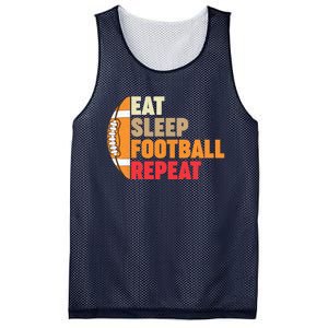 American Football Eat Sleep Football Repeat Mesh Reversible Basketball Jersey Tank