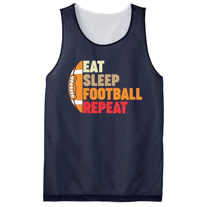 American Football Eat Sleep Football Repeat Mesh Reversible Basketball Jersey Tank