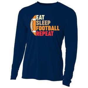 American Football Eat Sleep Football Repeat Cooling Performance Long Sleeve Crew