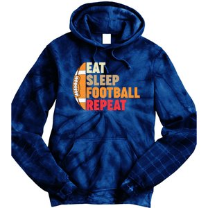 American Football Eat Sleep Football Repeat Tie Dye Hoodie