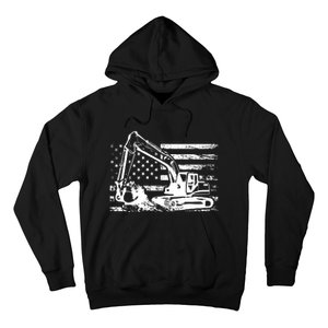 American Flag Excavator Hoodie