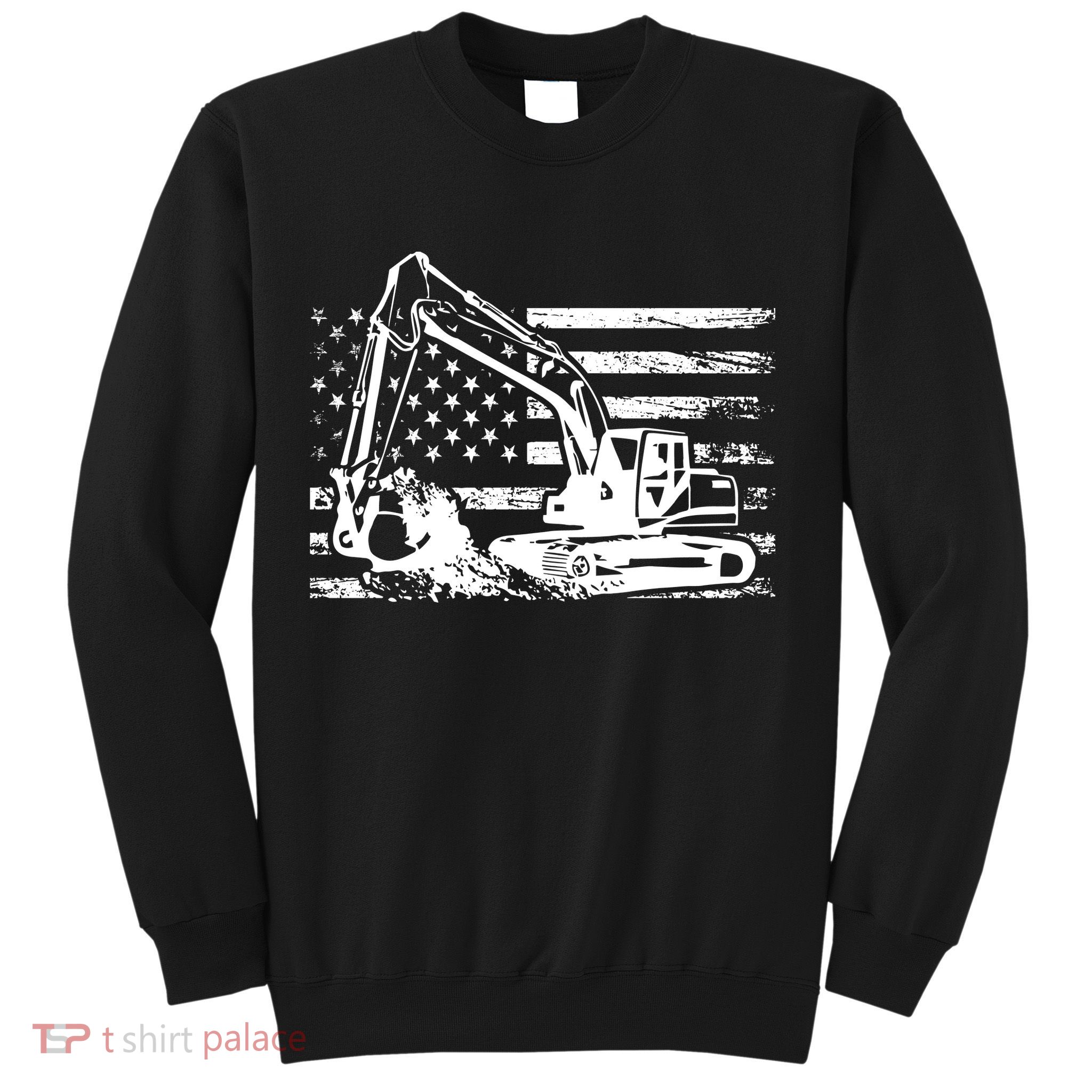 American Flag Excavator Sweatshirt