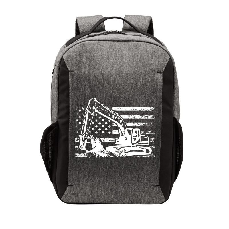 American Flag Excavator Vector Backpack