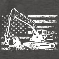 American Flag Excavator Vector Backpack