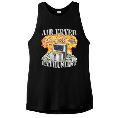 Air Fryer Enthusiast Oddly Specific Meme Funny Sarcasm Ladies PosiCharge Tri-Blend Wicking Tank