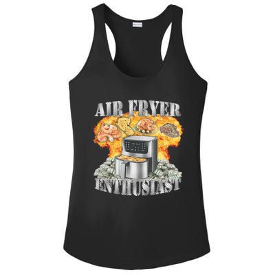 Air Fryer Enthusiast Oddly Specific Meme Funny Sarcasm Ladies PosiCharge Competitor Racerback Tank