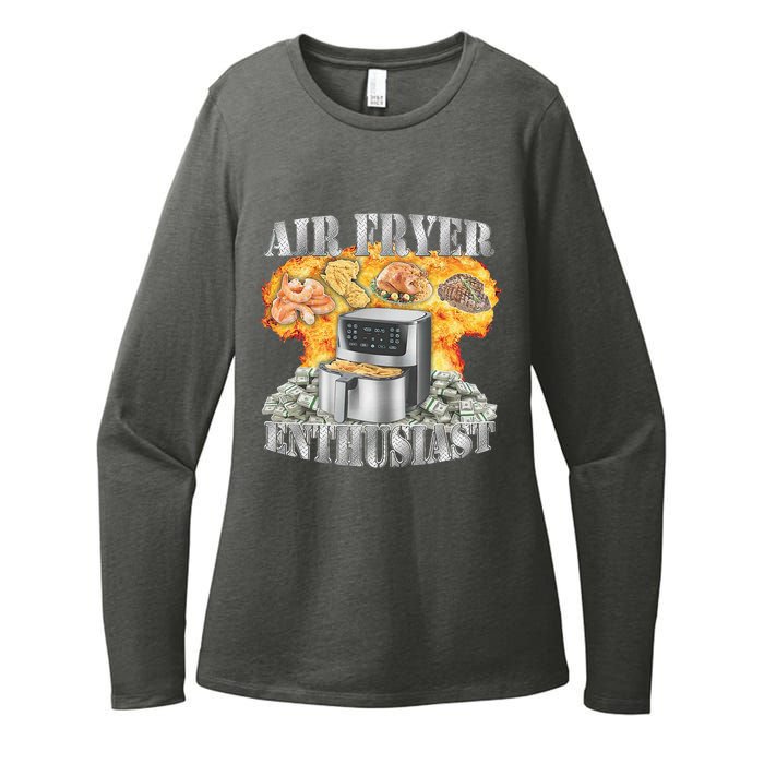 Air Fryer Enthusiast Oddly Specific Meme Funny Sarcasm Womens CVC Long Sleeve Shirt