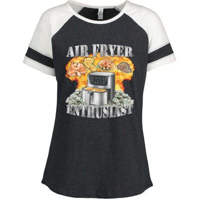 Air Fryer Enthusiast Oddly Specific Meme Funny Sarcasm Enza Ladies Jersey Colorblock Tee