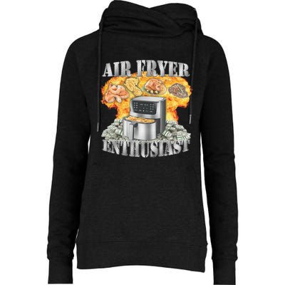 Air Fryer Enthusiast Oddly Specific Meme Funny Sarcasm Womens Funnel Neck Pullover Hood