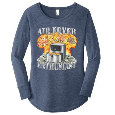 Air Fryer Enthusiast Oddly Specific Meme Funny Sarcasm Women's Perfect Tri Tunic Long Sleeve Shirt