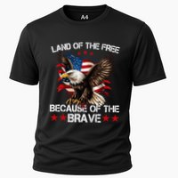 American Flag Eagle 4th Of July Land Of The Free Cooling Performance Crew T-Shirt