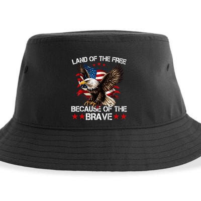 American Flag Eagle 4th Of July Land Of The Free Sustainable Bucket Hat