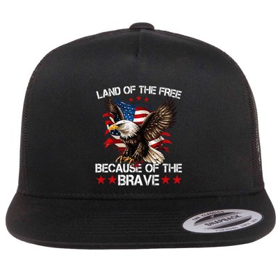 American Flag Eagle 4th Of July Land Of The Free Flatbill Hat