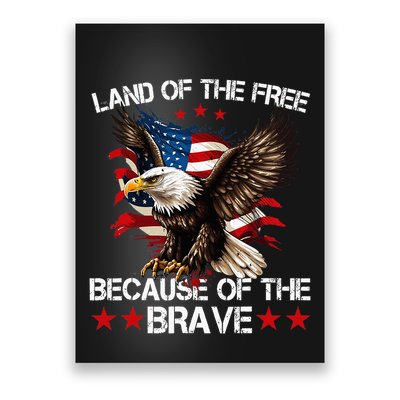 American Flag Eagle 4th Of July Land Of The Free Poster