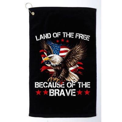 American Flag Eagle 4th Of July Land Of The Free Golf Towel