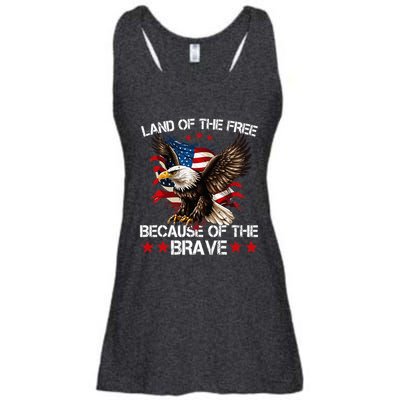 American Flag Eagle 4th Of July Land Of The Free Ladies Essential Flowy Tank