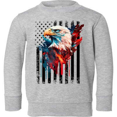 American Flag Eagle Patriots America Eagle Toddler Sweatshirt
