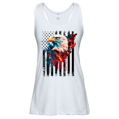 American Flag Eagle Patriots America Eagle Ladies Essential Flowy Tank