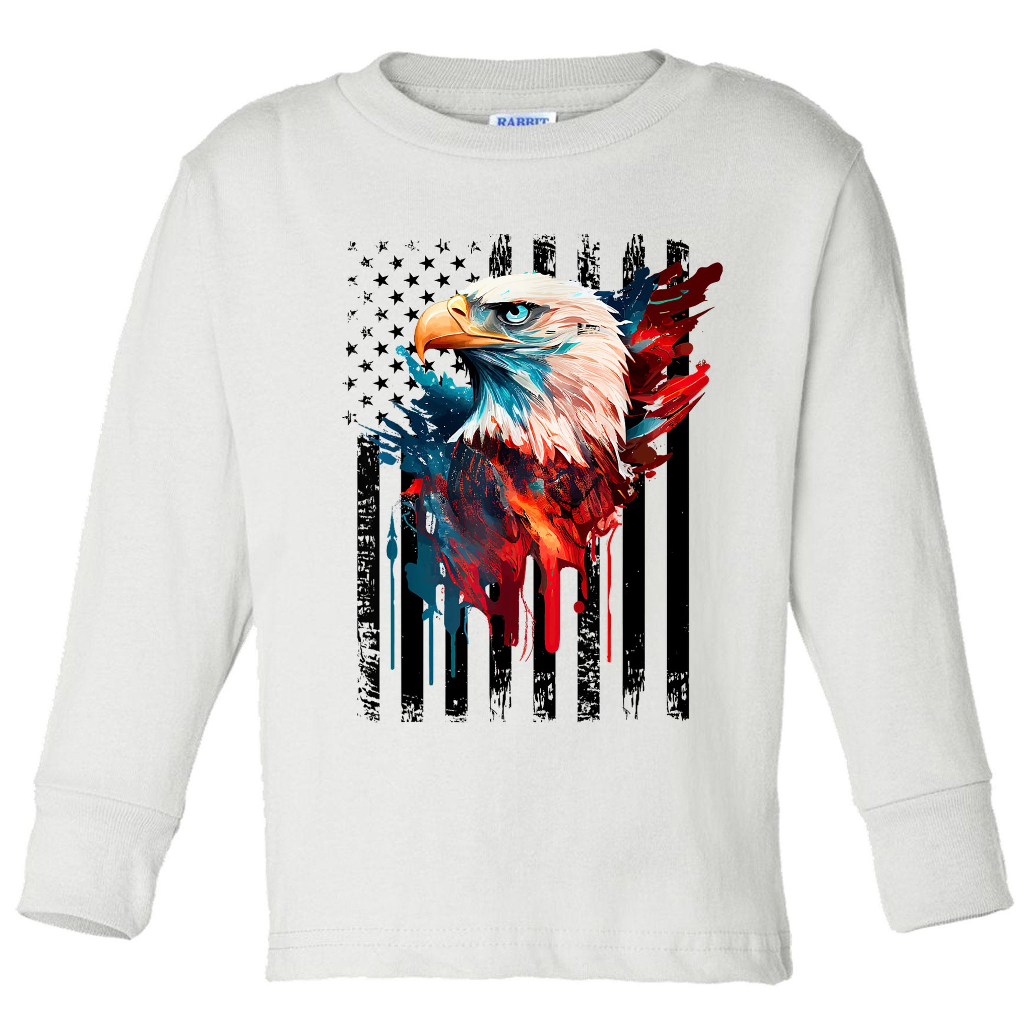 American Flag Eagle Patriots America Eagle Toddler Long Sleeve Shirt