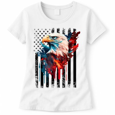 American Flag Eagle Patriots America Eagle Womens T-Shirt