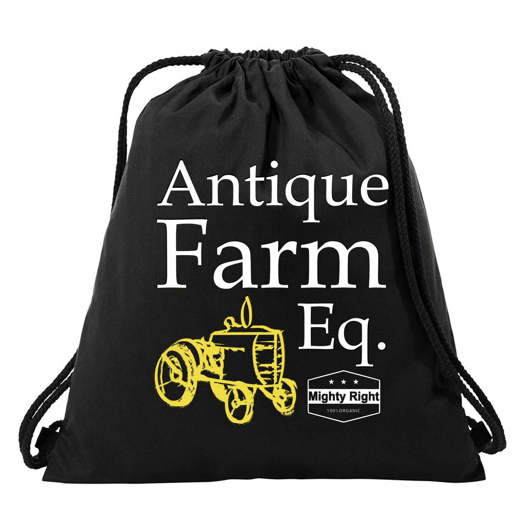 Antique Farm Equipment Drawstring Bag