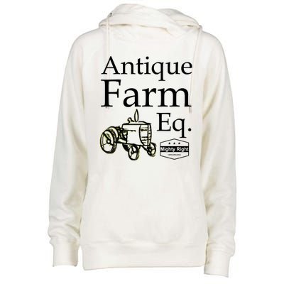 Antique Farm Equipment Womens Funnel Neck Pullover Hood