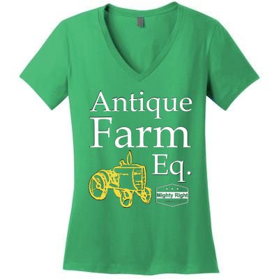 Antique Farm Equipment Women's V-Neck T-Shirt