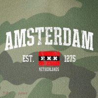 Amsterdam Flag Est. 1275 Netherlands Souvenir Legacy Tie Dye Trucker Hat