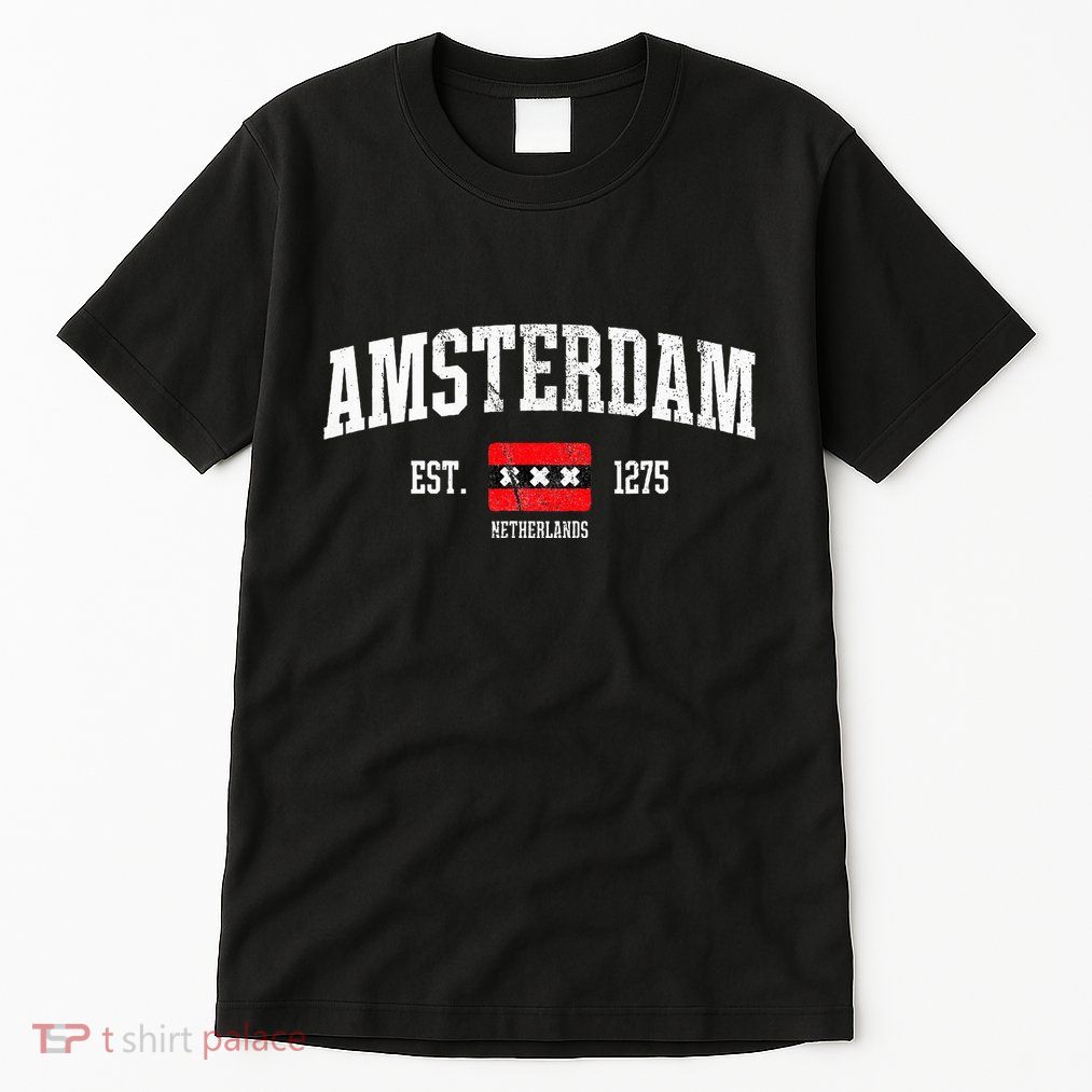 Amsterdam Flag Est. 1275 Netherlands Souvenir Tall T-Shirt