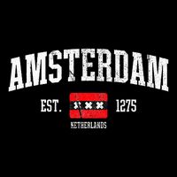 Amsterdam Flag Est. 1275 Netherlands Souvenir Sustainable Bucket Hat