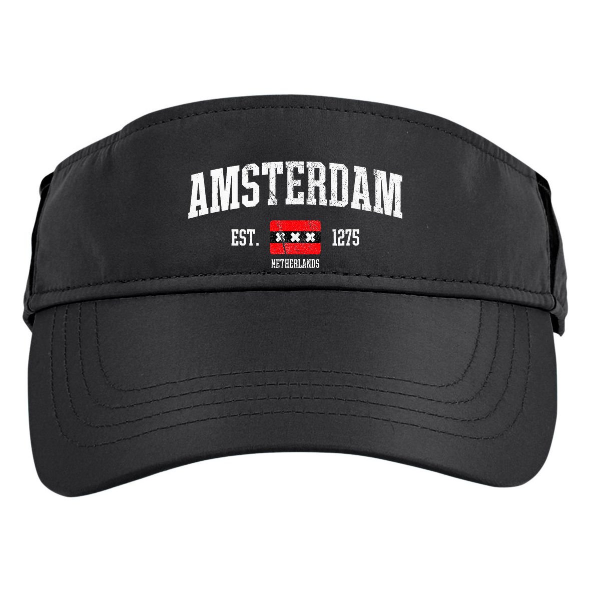 Amsterdam Flag Est. 1275 Netherlands Souvenir Adult Drive Performance Visor