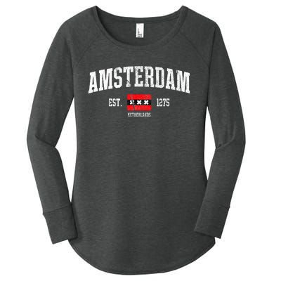 Amsterdam Flag Est. 1275 Netherlands Souvenir Women's Perfect Tri Tunic Long Sleeve Shirt