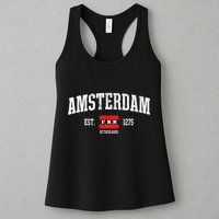 Amsterdam Flag Est. 1275 Netherlands Souvenir Womens Tank Top