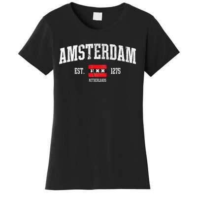 Amsterdam Flag Est. 1275 Netherlands Souvenir Women's T-Shirt