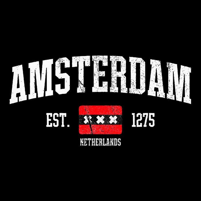 Amsterdam Flag Est. 1275 Netherlands Souvenir Short Acrylic Beanie