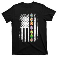 American Flag Easter Egg Hunting Cool Patriotic Spring T-Shirt