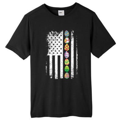 American Flag Easter Egg Hunting Cool Patriotic Spring Tall Fusion ChromaSoft Performance T-Shirt