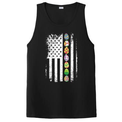 American Flag Easter Egg Hunting Cool Patriotic Spring PosiCharge Competitor Tank