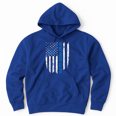 American Flag Funny The Best Pucking Dad Ever Ice Hockey Cute Gift Hoodie