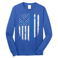 American Flag Funny The Best Pucking Dad Ever Ice Hockey Cute Gift Long Sleeve Shirt