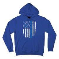 American Flag Funny The Best Pucking Dad Ever Ice Hockey Cute Gift Tall Hoodie