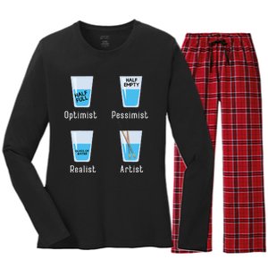 Artist Facts Funny Artists Art Teacher Artistic Graphic Women's Long Sleeve Flannel Pajama Set 