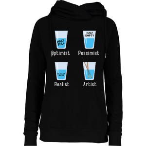 Artist Facts Funny Artists Art Teacher Artistic Graphic Womens Funnel Neck Pullover Hood