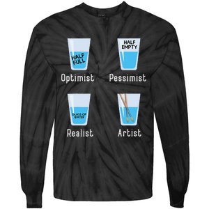 Artist Facts Funny Artists Art Teacher Artistic Graphic Tie-Dye Long Sleeve Shirt