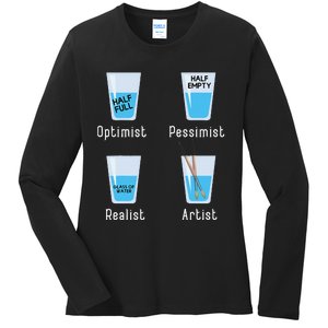 Artist Facts Funny Artists Art Teacher Artistic Graphic Ladies Long Sleeve Shirt