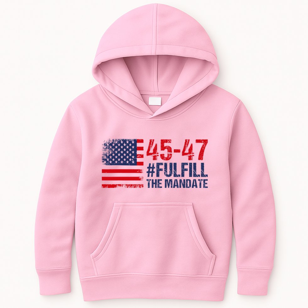 American Flag Fulfill The Mandate 45 47 Kids Hoodie