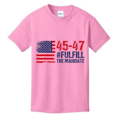American Flag Fulfill The Mandate 45 47 Kids T-Shirt