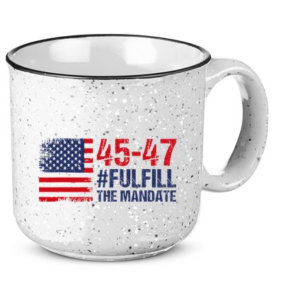 American Flag Fulfill The Mandate 45 47 15oz Campfire Ceramic Mug