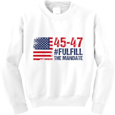 American Flag Fulfill The Mandate 45 47 Kids Sweatshirt